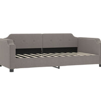 Tagesbett Ausziehbar mit Schubladen Taupe 90x200 cm Stoff