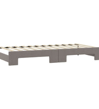 Tagesbett Ausziehbar mit Schubladen Taupe 90x200 cm Stoff