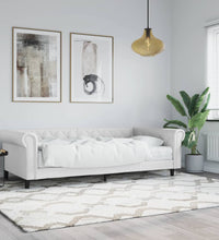 Tagesbett mit Matratze Weiß 90x200 cm Kunstleder