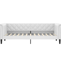 Tagesbett Ausziehbar Weiß 90x200 cm Kunstleder