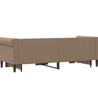 Tagesbett Ausziehbar Cappuccino 90x200 cm Kunstleder