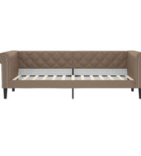 Tagesbett Ausziehbar Cappuccino 90x200 cm Kunstleder