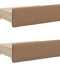 Tagesbett Ausziehbar mit Schubladen Braun 90x200 cm Kunstleder