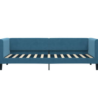 Tagesbett mit Matratze Blau 80x200 cm Samt