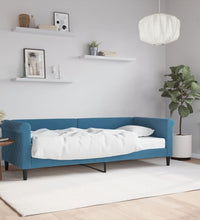 Tagesbett mit Matratze Blau 80x200 cm Samt