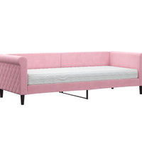 Tagesbett mit Matratze Rosa 80x200 cm Samt