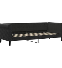 Tagesbett mit Matratze Schwarz 80x200 cm Samt