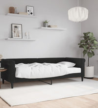 Tagesbett mit Matratze Schwarz 80x200 cm Samt