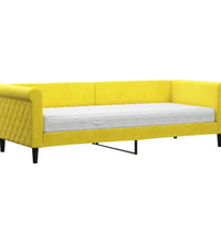 Tagesbett mit Matratze Gelb 80x200 cm Samt