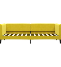Tagesbett mit Matratze Gelb 80x200 cm Samt