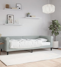 Tagesbett mit Matratze Hellgrau 90x200 cm Samt