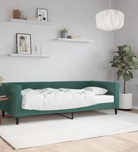 Tagesbett mit Matratze Dunkelgrün 90x200 cm Samt