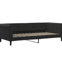 Tagesbett mit Matratze Schwarz 90x200 cm Samt