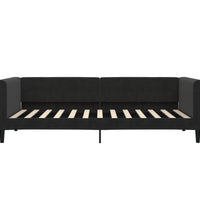 Tagesbett mit Matratze Schwarz 90x200 cm Samt