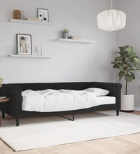 Tagesbett mit Matratze Schwarz 90x200 cm Samt
