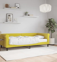 Tagesbett mit Matratze Gelb 90x200 cm Samt
