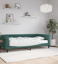 Tagesbett mit Matratze Dunkelgrün 100x200 cm Samt