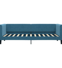 Tagesbett Ausziehbar Blau 80x200 cm Samt