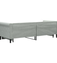 Tagesbett Ausziehbar Hellgrau 80x200 cm Samt