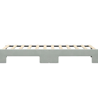 Tagesbett Ausziehbar Hellgrau 80x200 cm Samt