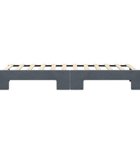 Tagesbett Ausziehbar Dunkelgrau 80x200 cm Samt