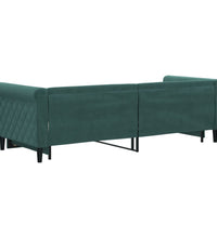 Tagesbett Ausziehbar Dunkelgrün 80x200 cm Samt