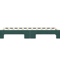 Tagesbett Ausziehbar Dunkelgrün 80x200 cm Samt