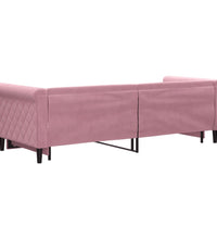 Tagesbett Ausziehbar Rosa 80x200 cm Samt