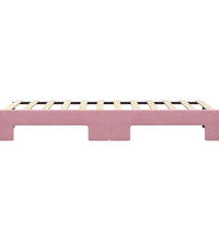 Tagesbett Ausziehbar Rosa 80x200 cm Samt