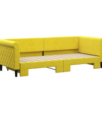 Tagesbett Ausziehbar Gelb 80x200 cm Samt