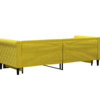 Tagesbett Ausziehbar Gelb 80x200 cm Samt