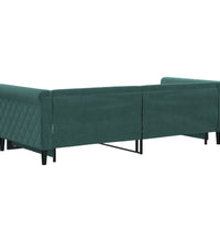 Tagesbett Ausziehbar Dunkelgrün 90x200 cm Samt