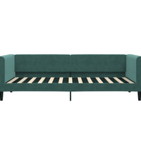 Tagesbett Ausziehbar Dunkelgrün 90x200 cm Samt