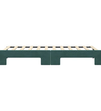 Tagesbett Ausziehbar Dunkelgrün 90x200 cm Samt