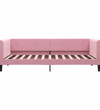 Tagesbett Ausziehbar Rosa 90x200 cm Samt