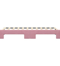 Tagesbett Ausziehbar Rosa 90x200 cm Samt