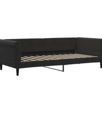 Tagesbett Ausziehbar Schwarz 90x200 cm Samt