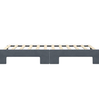 Tagesbett Ausziehbar Dunkelgrau 100x200 cm Samt