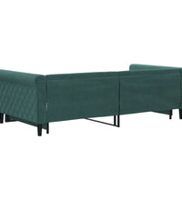 Tagesbett Ausziehbar Dunkelgrün 100x200 cm Samt