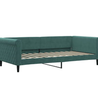 Tagesbett Ausziehbar Dunkelgrün 100x200 cm Samt