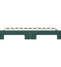 Tagesbett Ausziehbar Dunkelgrün 100x200 cm Samt