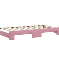 Tagesbett Ausziehbar Rosa 100x200 cm Samt