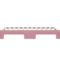 Tagesbett Ausziehbar Rosa 100x200 cm Samt