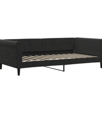 Tagesbett Ausziehbar Schwarz 100x200 cm Samt