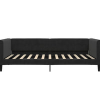 Tagesbett Ausziehbar Schwarz 100x200 cm Samt