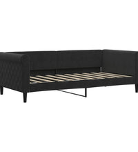 Tagesbett Ausziehbar Schwarz 90x190 cm Samt