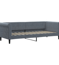 Tagesbett Ausziehbar mit Matratzen Dunkelgrau 80x200 cm Samt