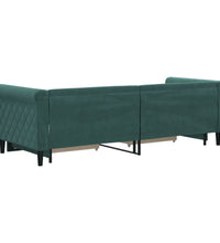 Tagesbett Ausziehbar mit Schubladen Dunkelgrün 80x200 cm Samt