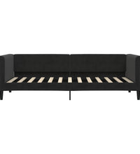 Tagesbett Ausziehbar mit Schubladen Schwarz 80x200 cm Samt