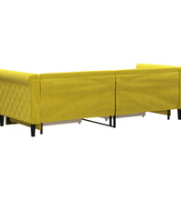 Tagesbett Ausziehbar mit Schubladen Gelb 80x200 cm Samt